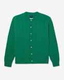 Shetland Cable Cardigan 'Green'