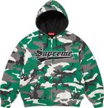 Quilted Zip Up Hooded Sweatshirt