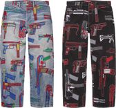 Guns Embroidered Loose Fit Jean