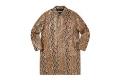Supreme Leather Snake Trench Coat