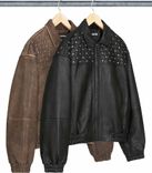 Swarovski® Studded Quilted Leather Jacket