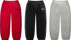 Velour Mesh Track Pant
